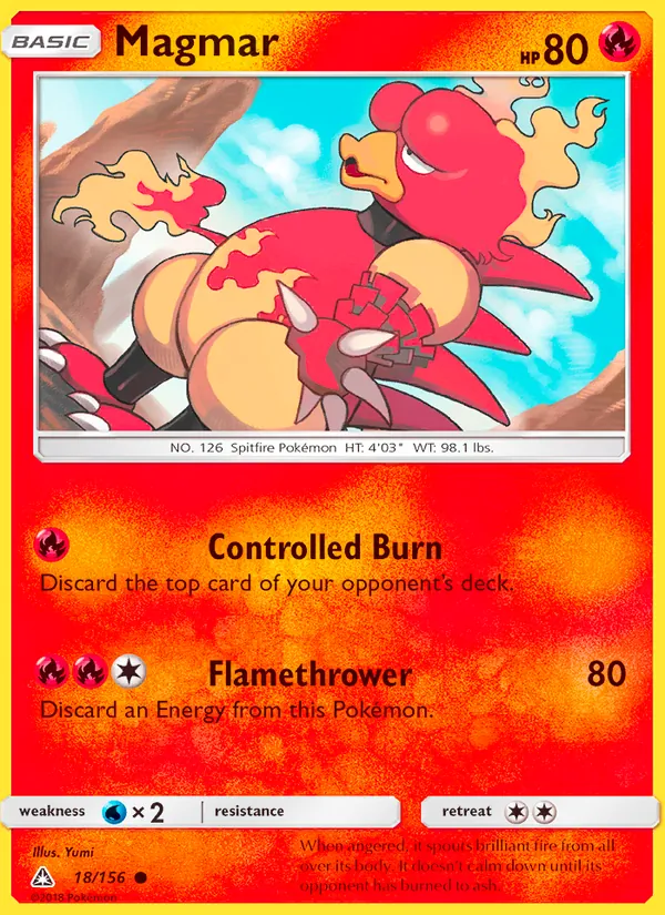 Magmar #18 – Ultra Prism card