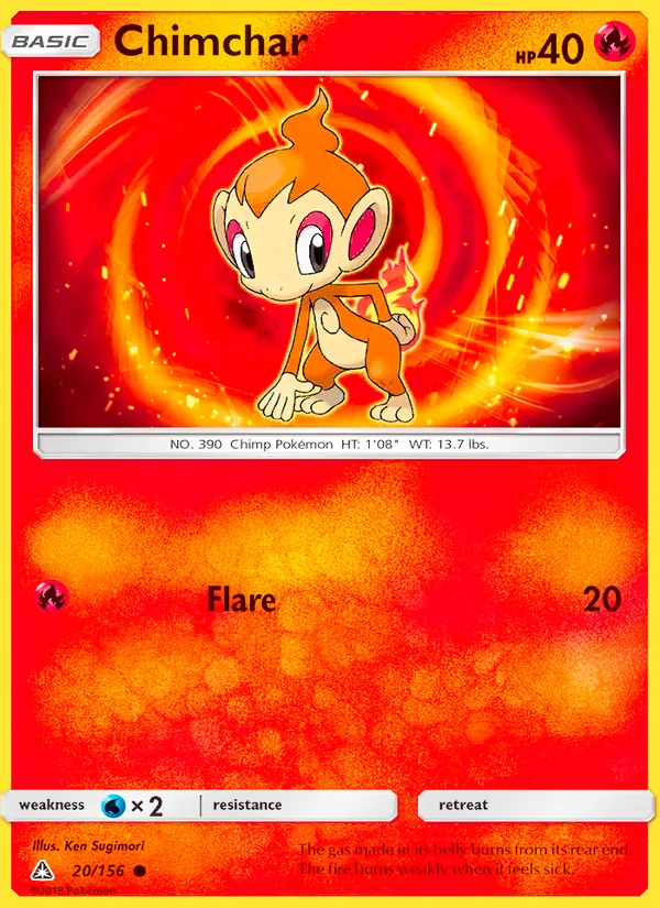 Chimchar #20 – Ultra Prism card