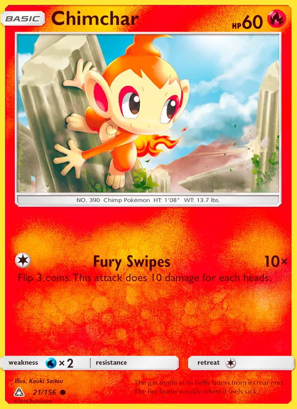 Chimchar #21 – Ultra Prism card