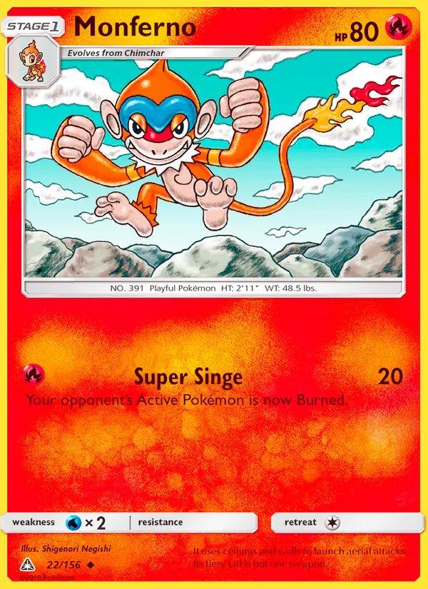 Monferno #22 – Ultra Prism card