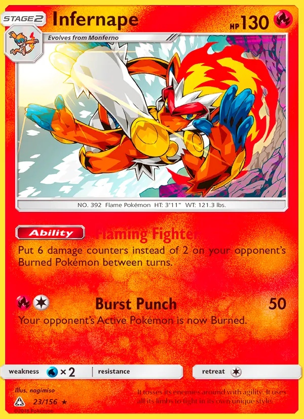 Infernape #23 – Ultra Prism card