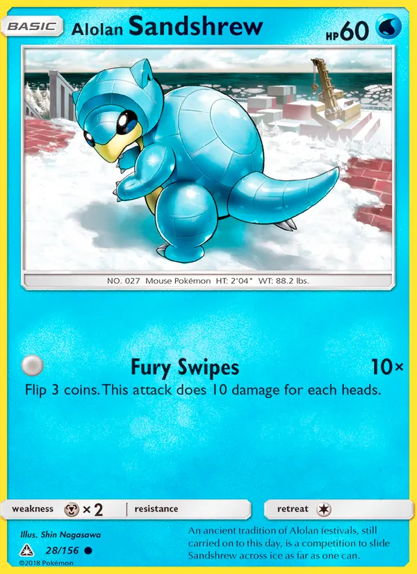 Alolan Sandshrew #28 – Ultra Prism card