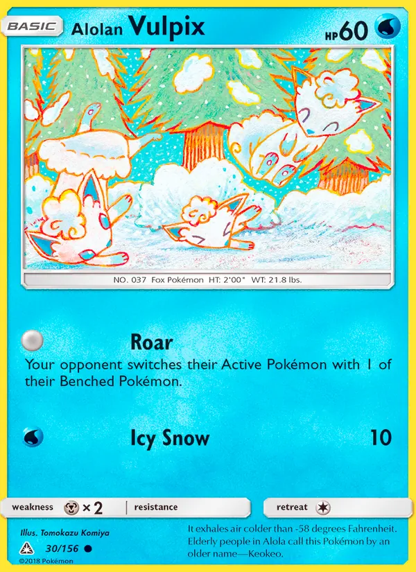 Alolan Vulpix #30 – Ultra Prism card