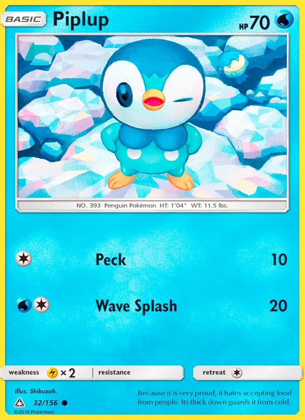 Piplup #32 – Ultra Prism card