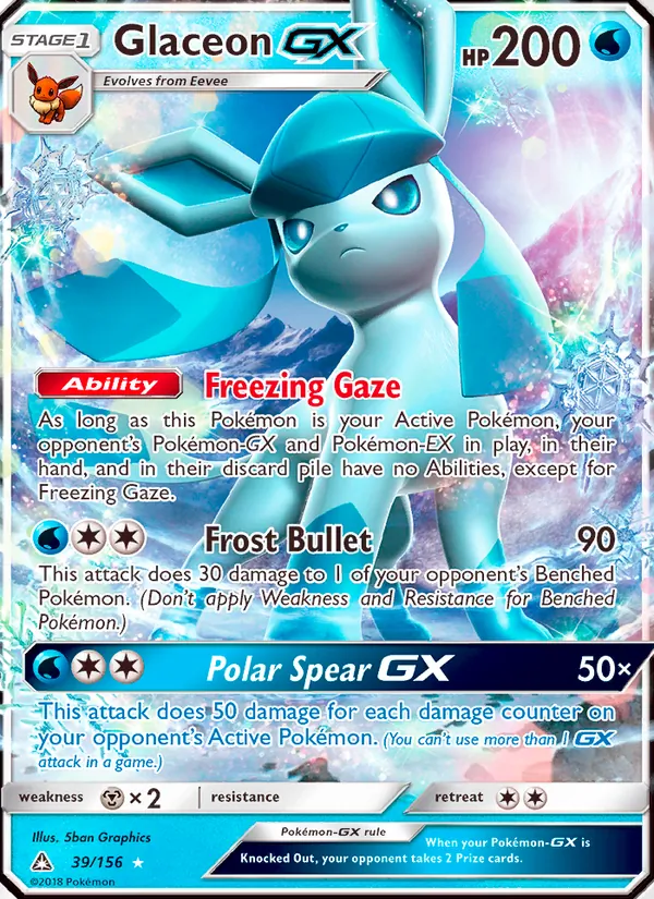 Glaceon GX #39 – Ultra Prism card