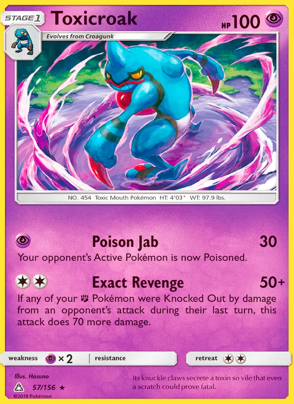 Toxicroak #57 – Ultra Prism card