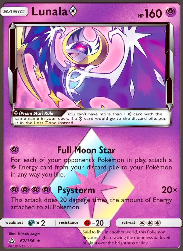 Lunala ◇ #62 – Ultra Prism card