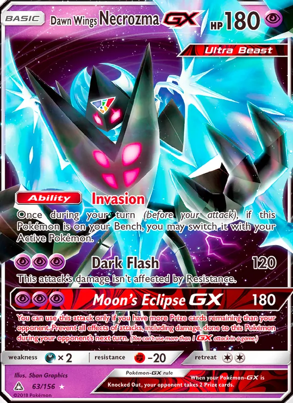 Dawn Wings Necrozma GX #63 – Ultra Prism card