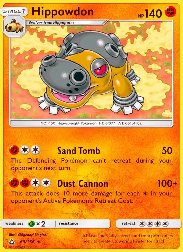 Hippowdon #69 – Ultra Prism card