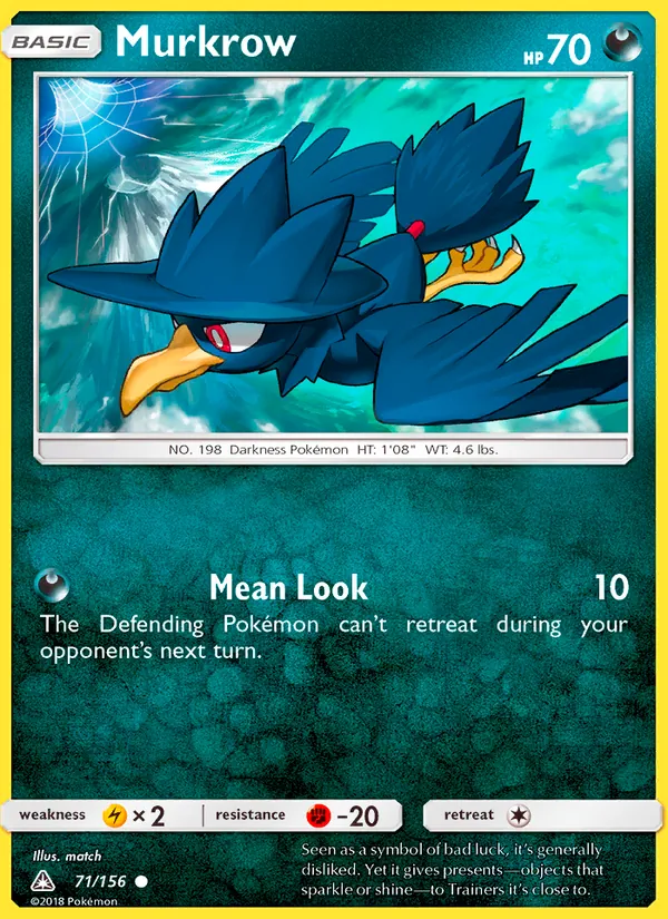 Murkrow #71 – Ultra Prism card