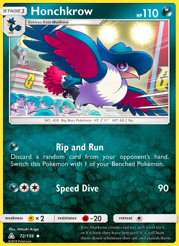Honchkrow #72 – Ultra Prism card