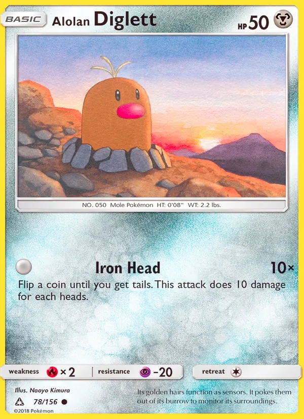 Alolan Diglett #78 – Ultra Prism card