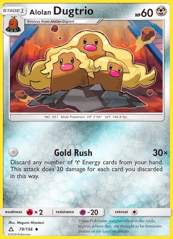 Alolan Dugtrio #79 – Ultra Prism card