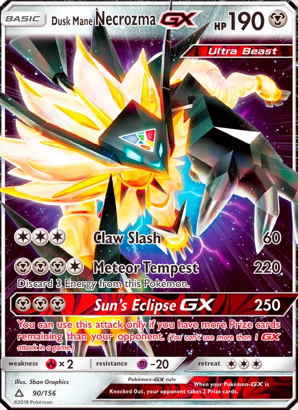 Dusk Mane Necrozma GX #90 – Ultra Prism card