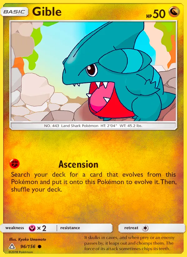Gible #96 – Ultra Prism card