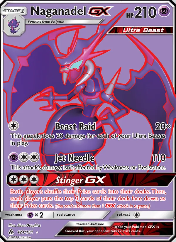Naganadel GX #121 – Forbidden Light card