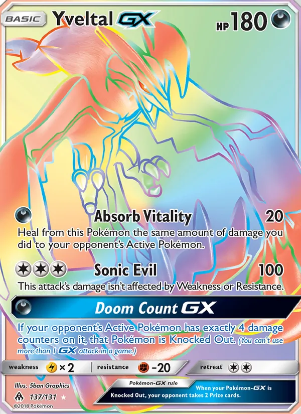 Yveltal GX #137 – Forbidden Light card