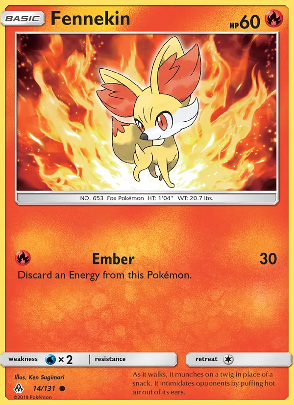Fennekin #14 – Forbidden Light card