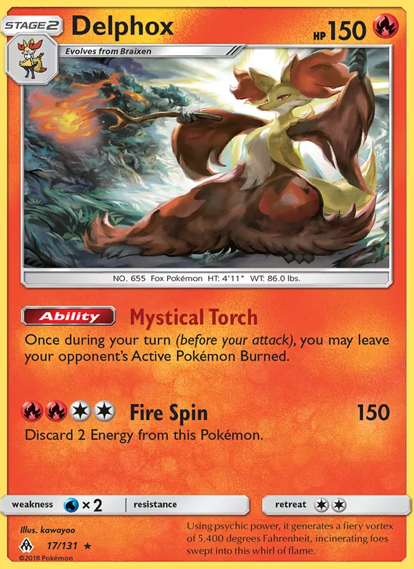 Delphox #17 – Forbidden Light card