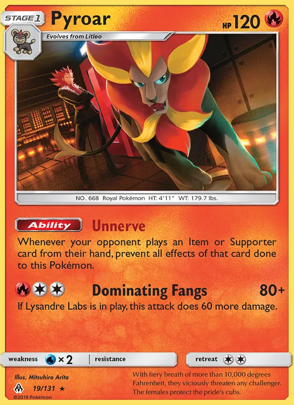 Pyroar #19 – Forbidden Light card