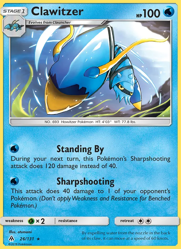 Clawitzer #26 – Forbidden Light card