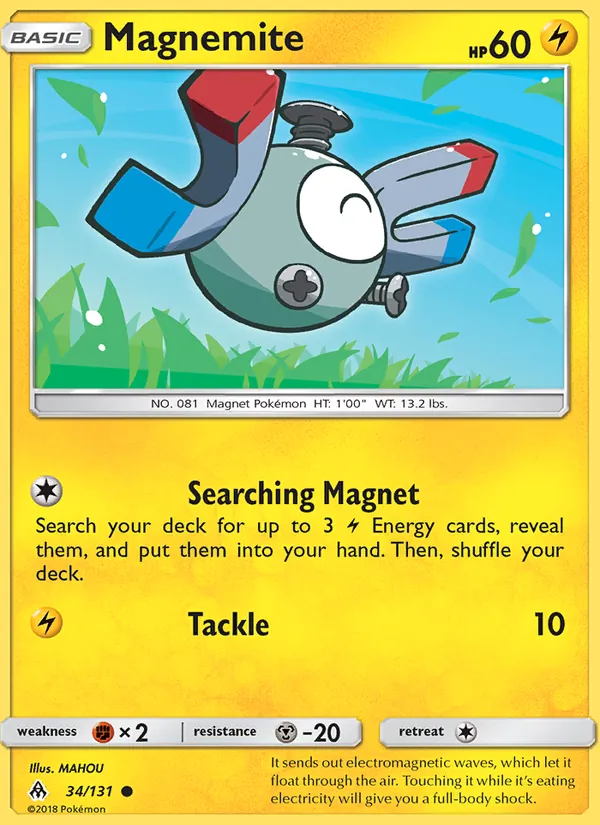 Magnemite #34 – Forbidden Light card