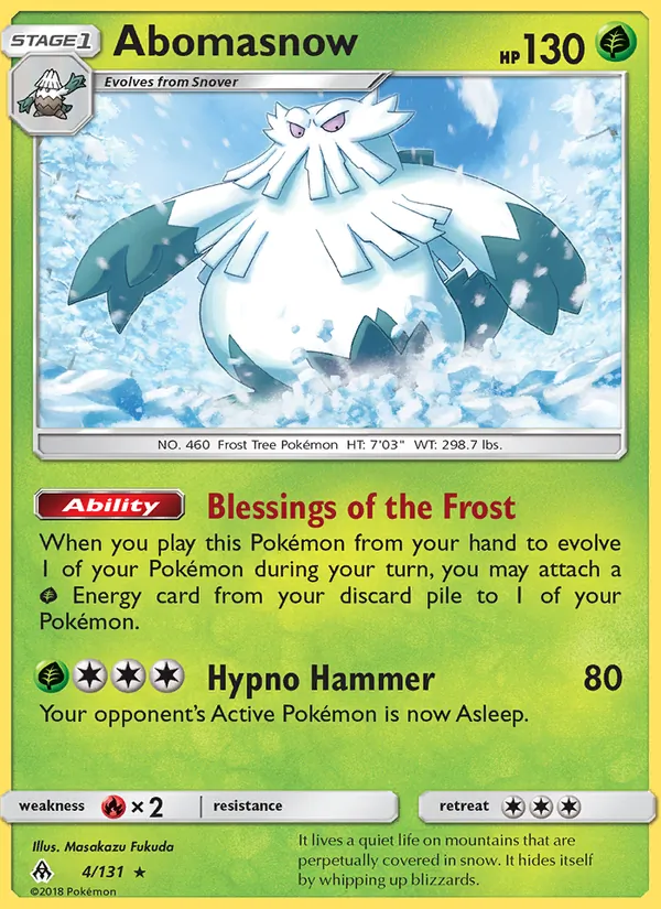 Abomasnow #4 – Forbidden Light card
