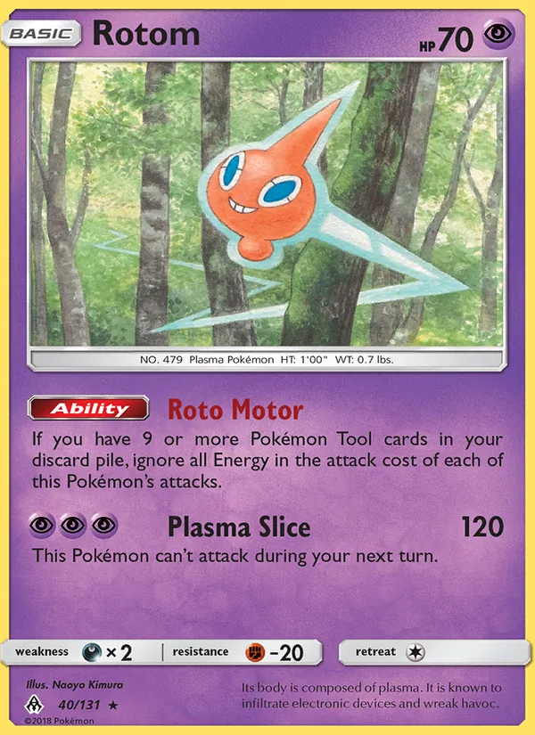 Rotom #40 – Forbidden Light card