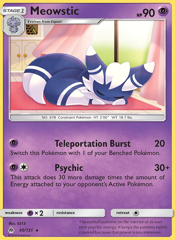 Meowstic #45 – Forbidden Light card