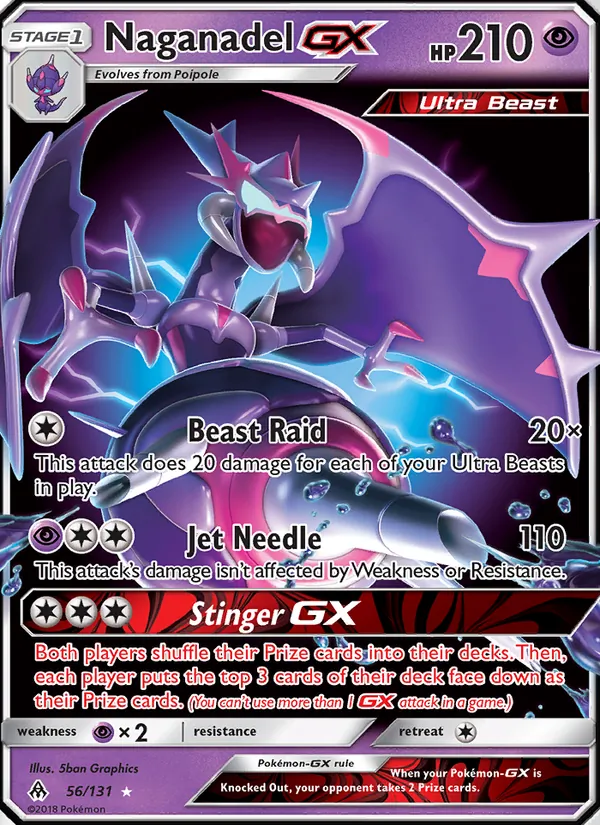 Naganadel GX #56 – Forbidden Light card