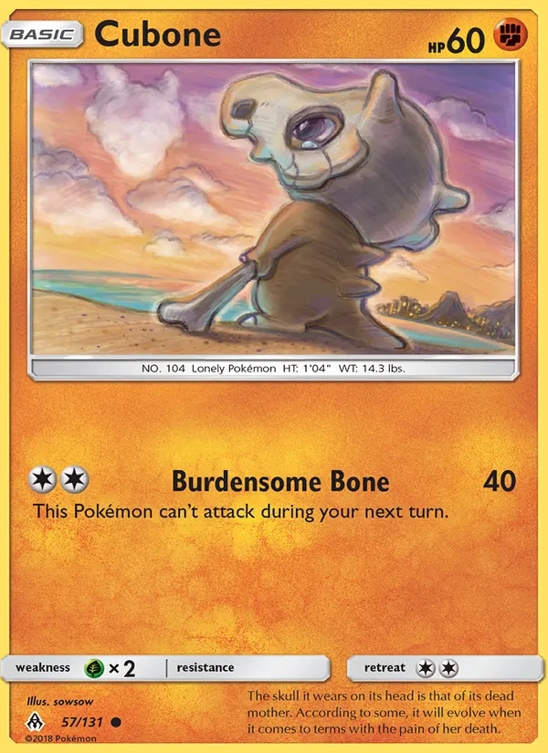 Cubone #57 – Forbidden Light card