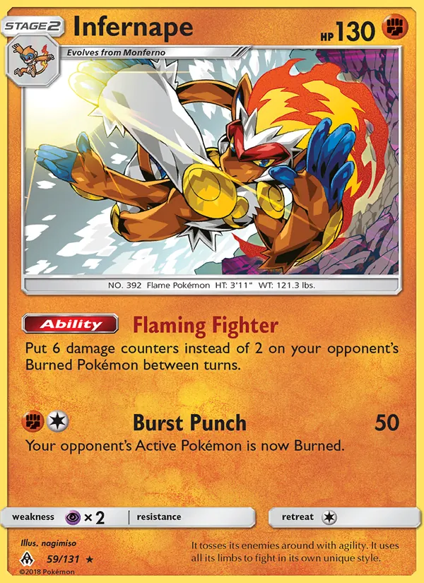 Infernape #59 – Forbidden Light card
