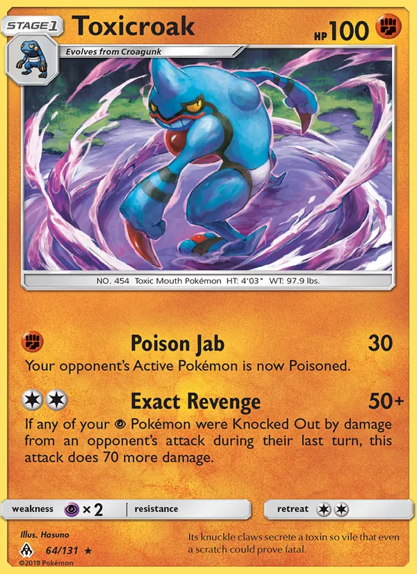 Toxicroak #64 – Forbidden Light card