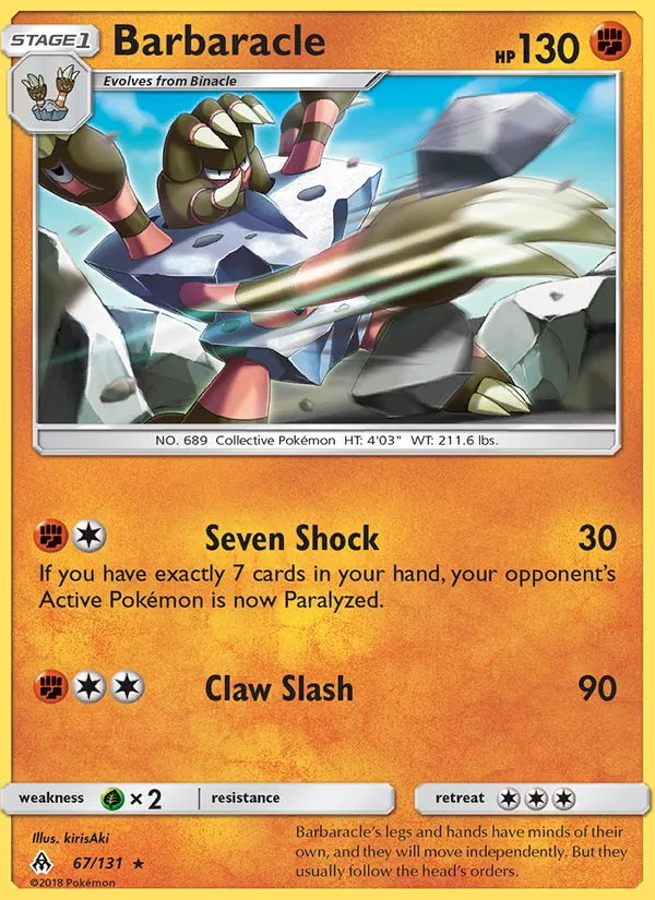 Barbaracle #67 – Forbidden Light card