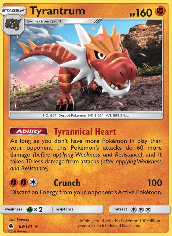 Tyrantrum #69 – Forbidden Light card