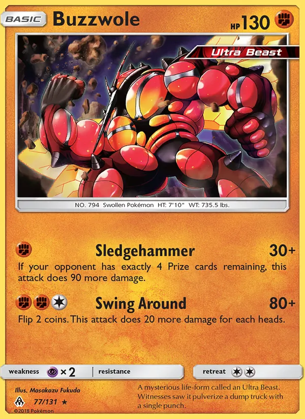 Buzzwole #77 – Forbidden Light card
