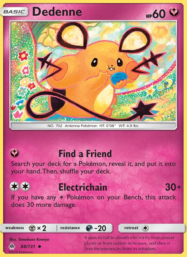 Dedenne #88 – Forbidden Light card