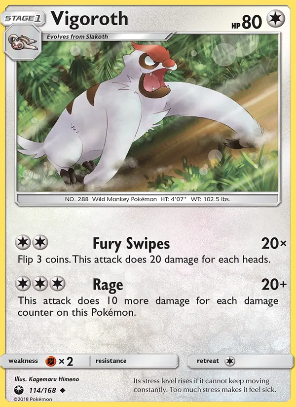 Vigoroth #114 – Celestial Storm card