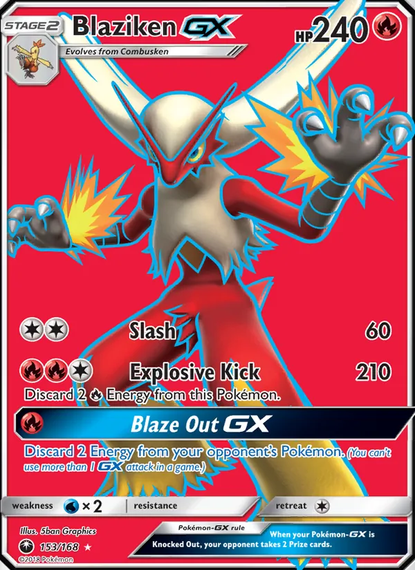Blaziken GX #153 – Celestial Storm card