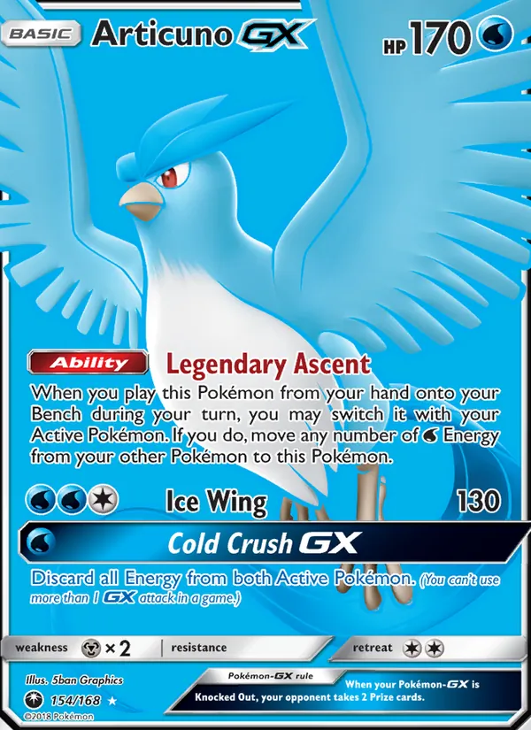 Articuno GX #154 – Celestial Storm card