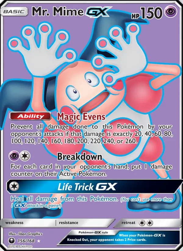 Mr. Mime GX #156 – Celestial Storm card