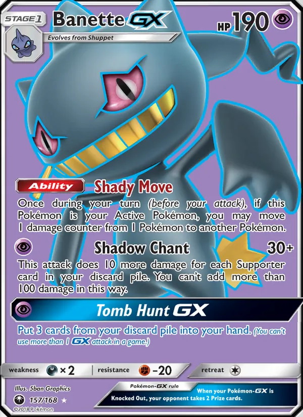 Banette GX #157 – Celestial Storm card