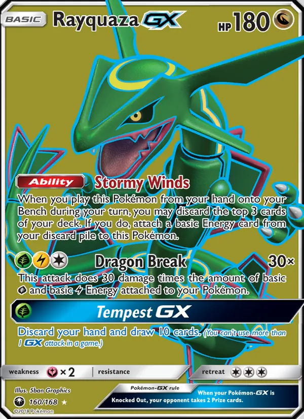 Rayquaza GX #160 – Celestial Storm card