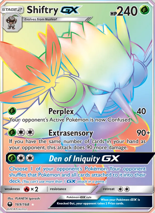 Shiftry GX #169 – Celestial Storm card