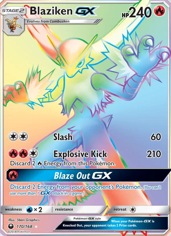 Blaziken GX #170 – Celestial Storm card
