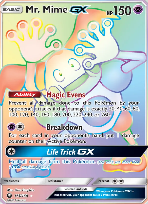 Mr. Mime GX #173 – Celestial Storm card
