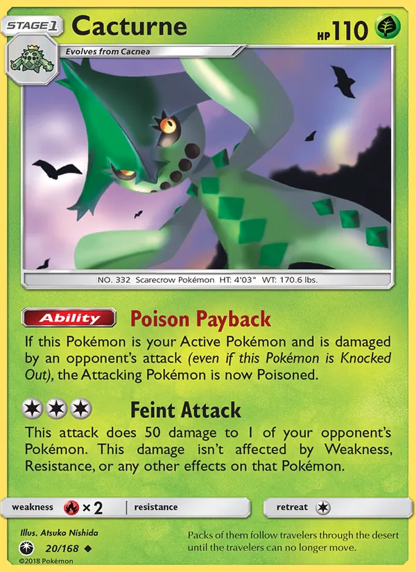 Cacturne #20 – Celestial Storm card