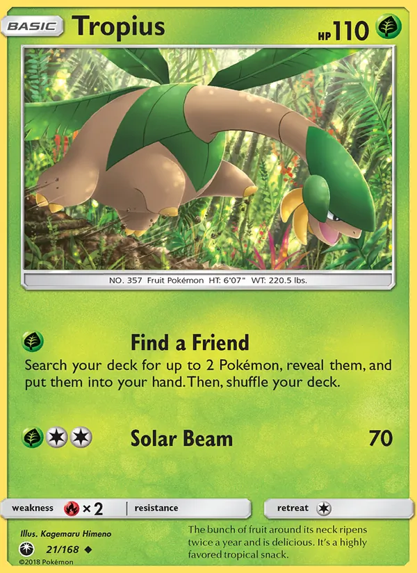 Tropius #21 – Celestial Storm card
