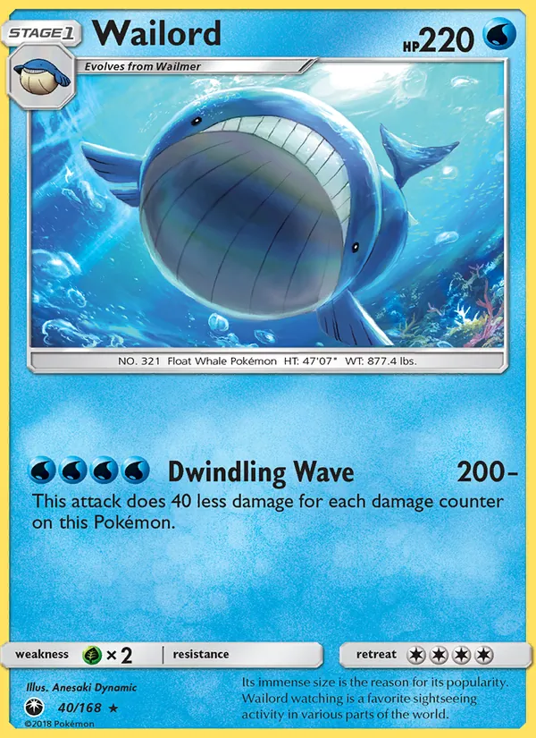 Wailord #40 – Celestial Storm card