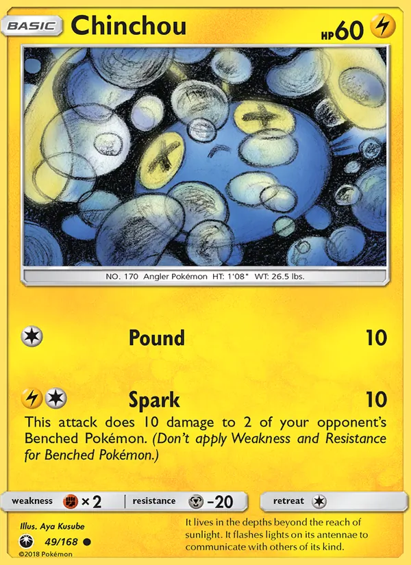 Chinchou #49 – Celestial Storm card